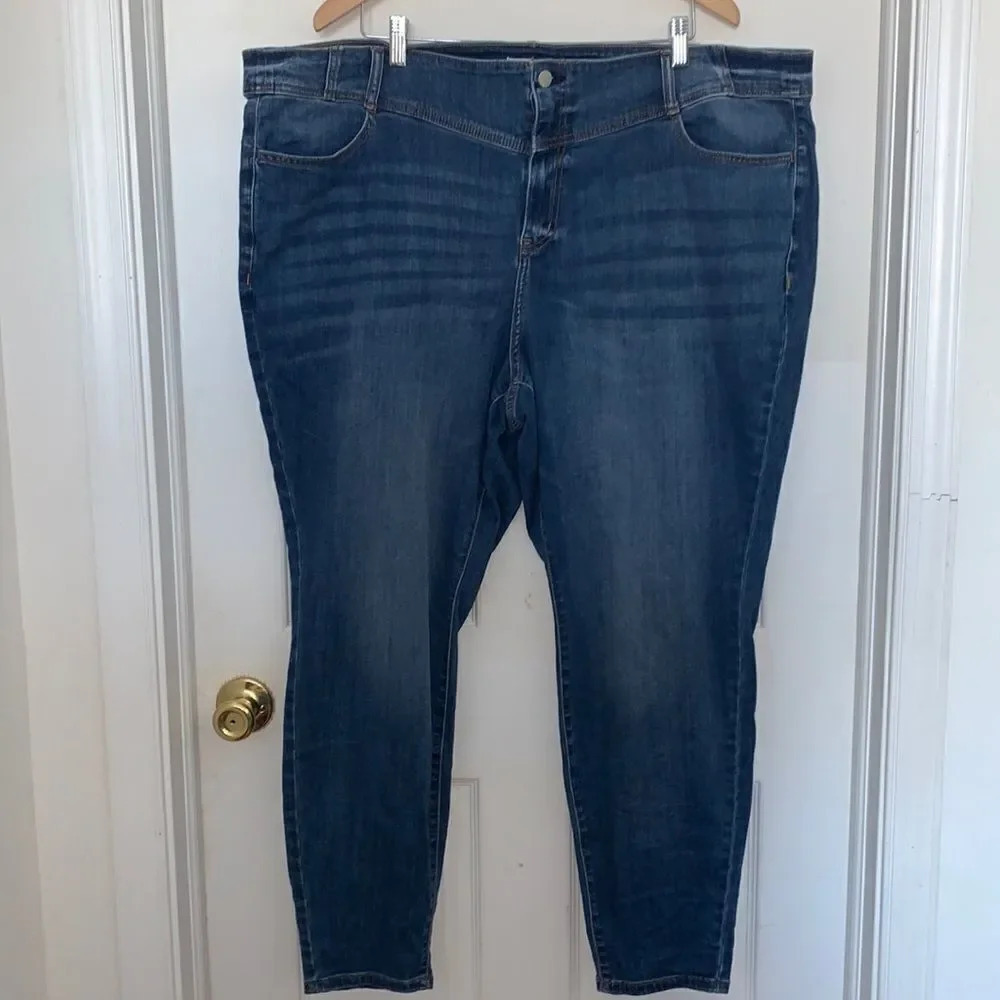 Lane Bryant Flex Magic Waistband Blue High Rise Jegging Size 26